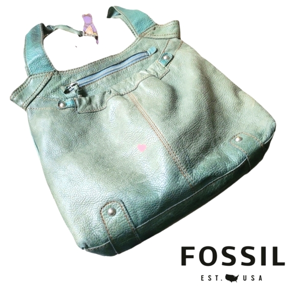 Fossil Leather Satchel Shoulder Bag - Picture 2 of 14